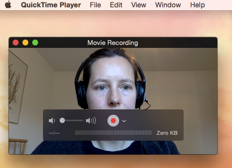 my camera is not clear when recording a movie in quicltime player for mac